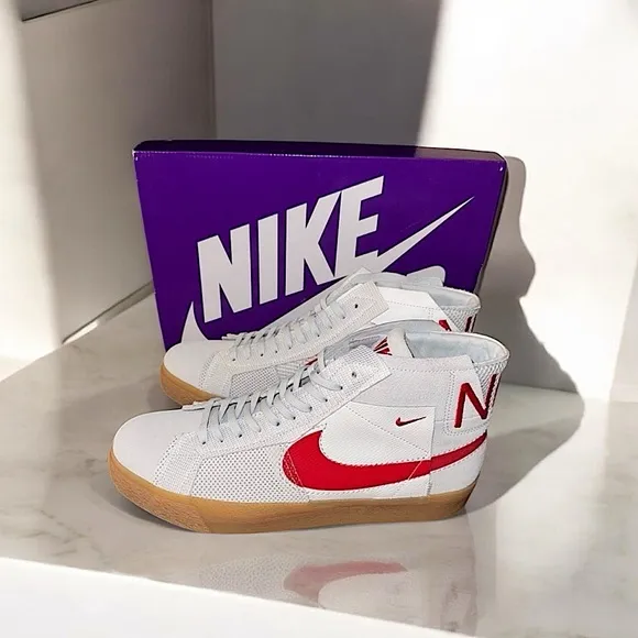Red &amp; White Nike sneakers
