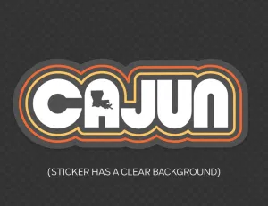 Retro Cajun Clear Sticker