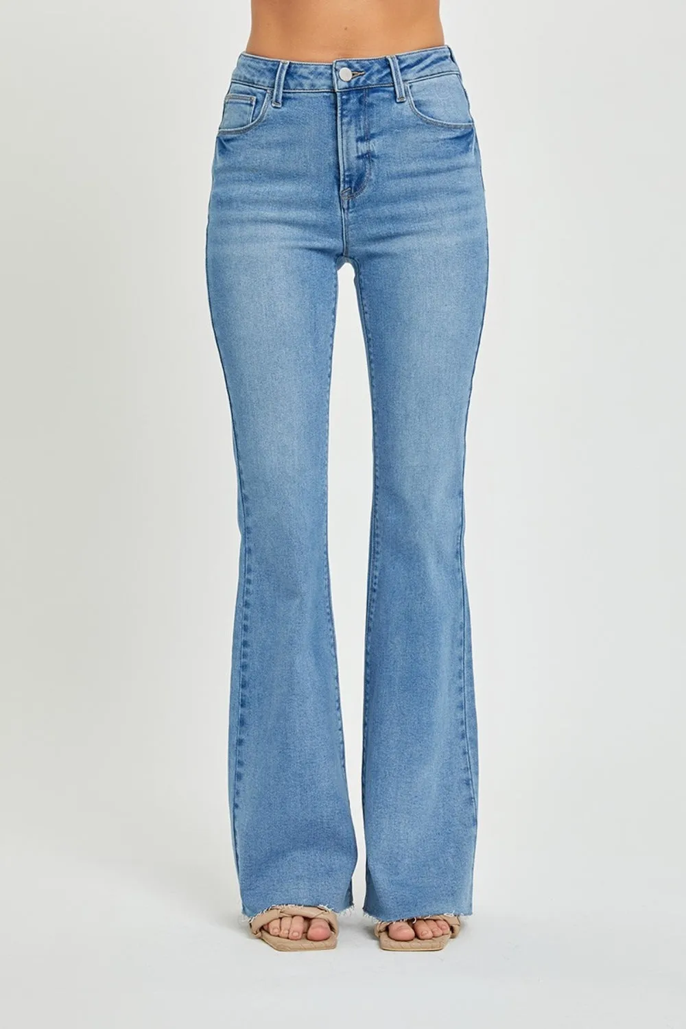 RISEN High Rise Raw Cut Hem Bootcut Jeans ONLINE EXCLUSIVE