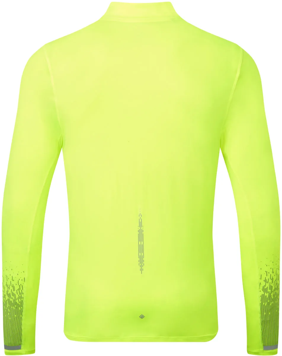 Ronhill Tech Reflect Half Zip Long Sleeve Mens Running Top - Yellow