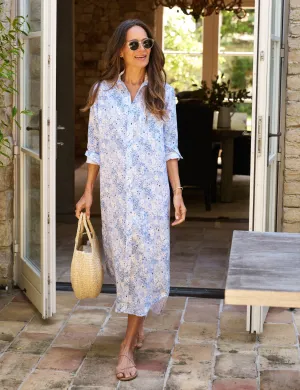 RORY Blue Floral, Italian Classic Linen