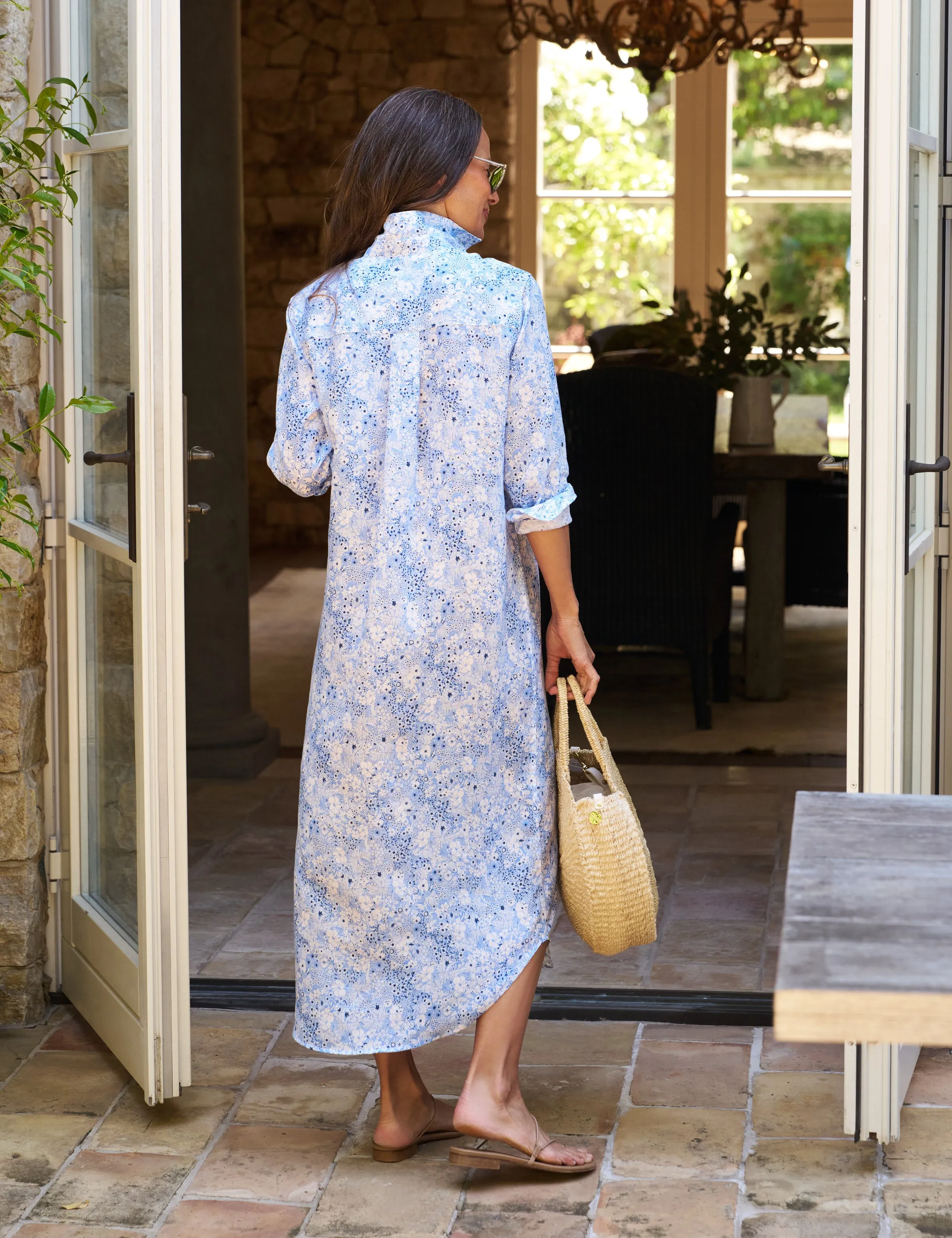 RORY Blue Floral, Italian Classic Linen