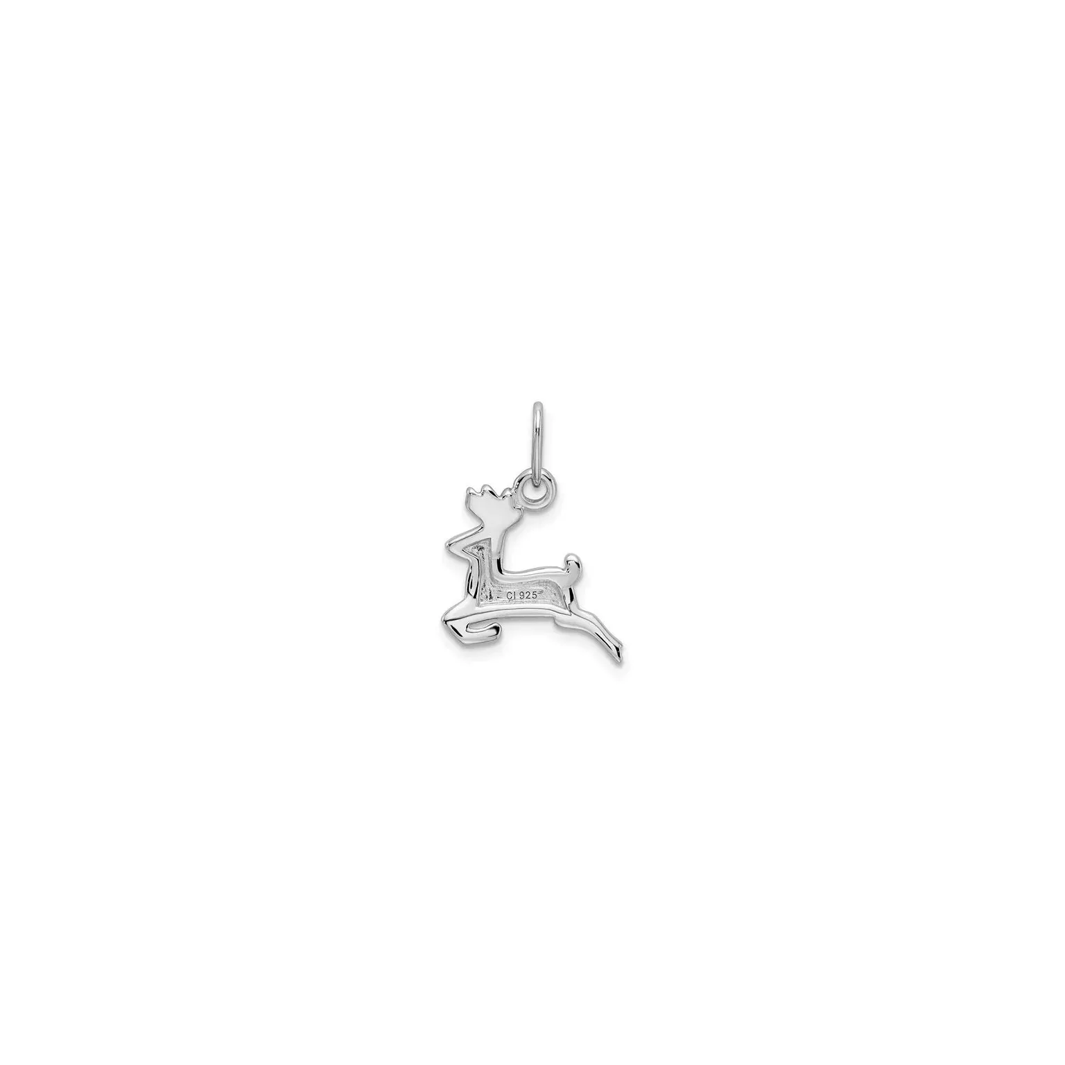 Running Reindeer Charm (Silver)