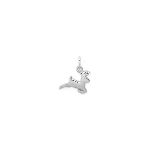 Running Reindeer Charm (Silver)
