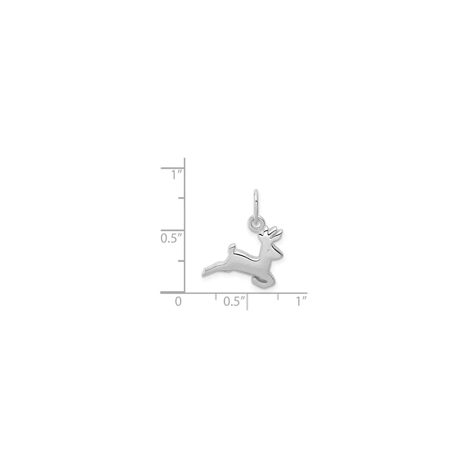 Running Reindeer Charm (Silver)