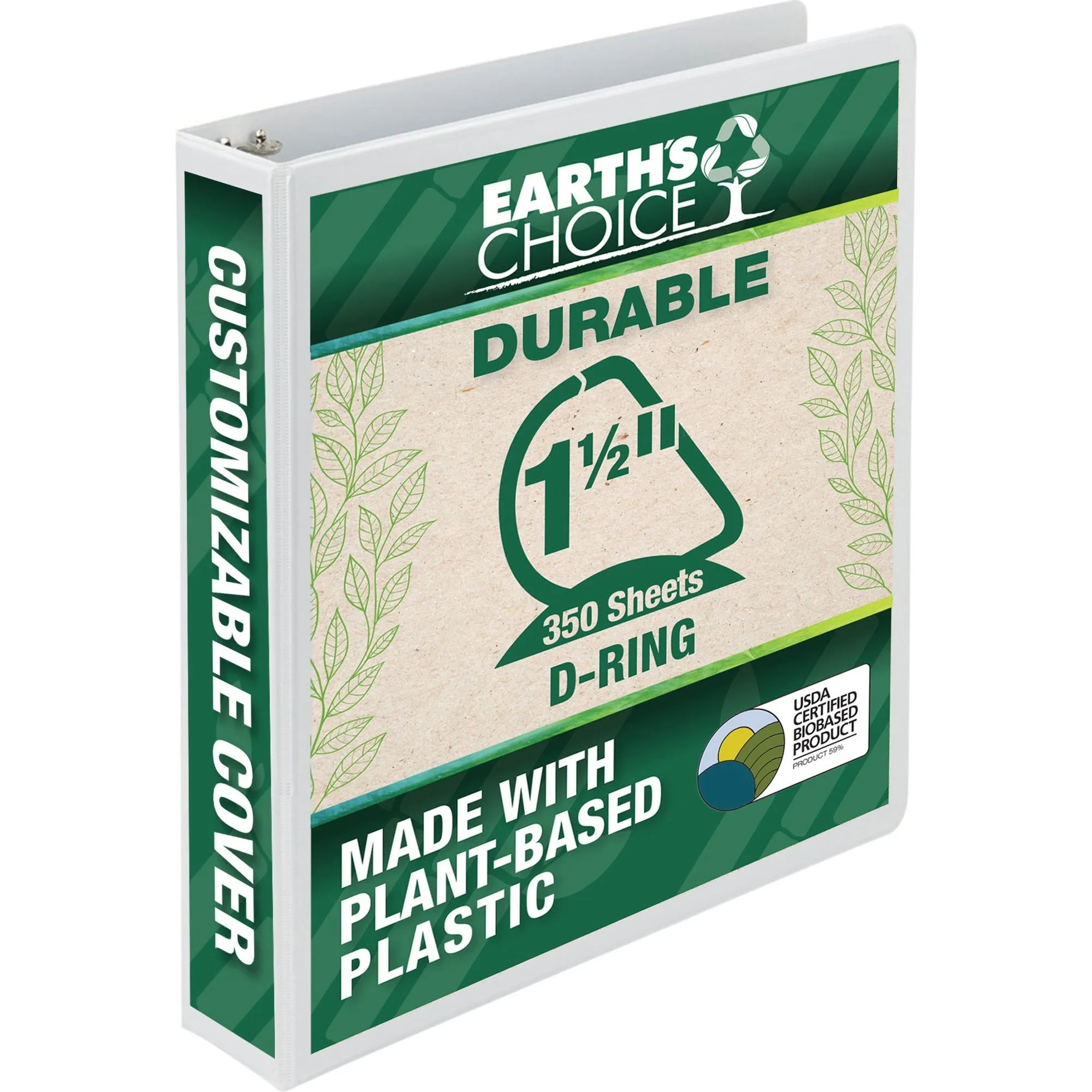 Samsill Earth's Choice Durable 1.5" Biobased, Eco-friendly View Binder