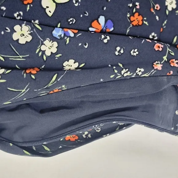 Sanctuary Coco Floral Butterfly Navy A-Line Short Sleeve Maxi Dress Size XL