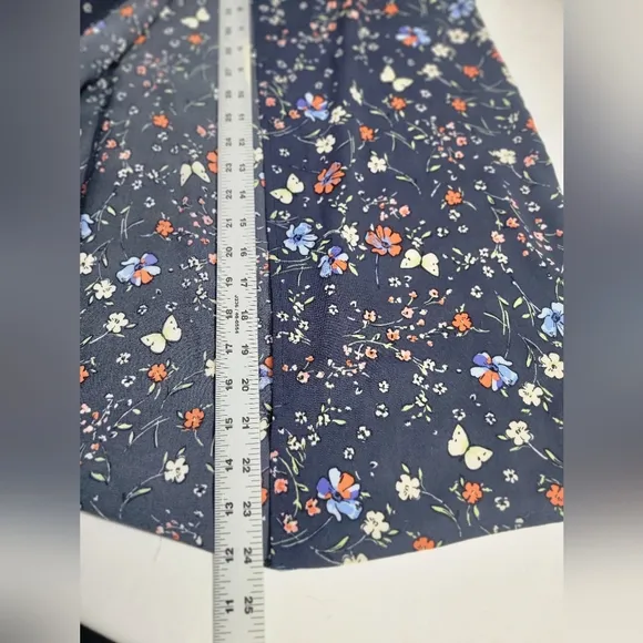 Sanctuary Coco Floral Butterfly Navy A-Line Short Sleeve Maxi Dress Size XL