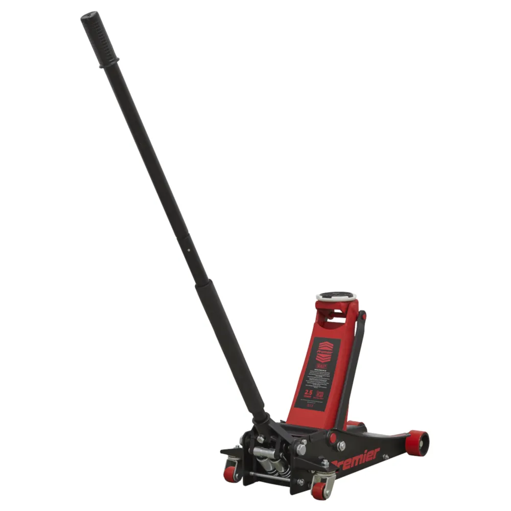 Sealey 2.5 Tonne Low Entry Trolley Jack with Rocket Lift - A