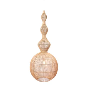 Serene Rattan Pendant Ceiling Light 62"H x 22"D