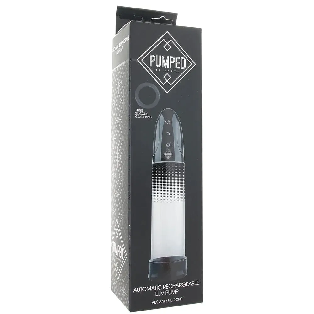 Shots Toys Pumped Rechargeable Automatic Luv Pump in Black