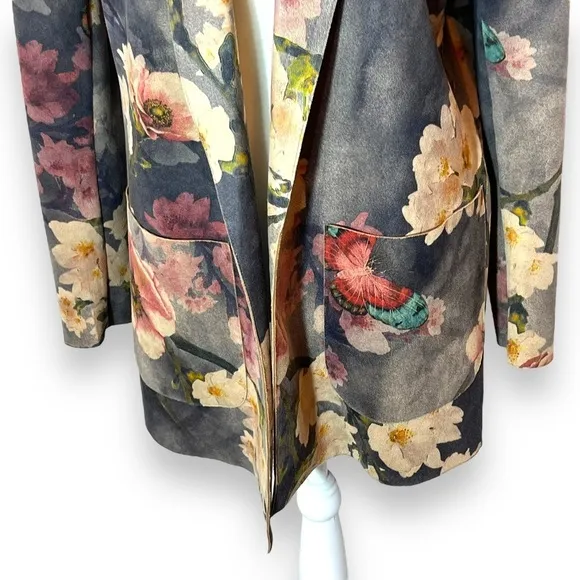 Soft Surroundings Devine Open Front Faux Suede Jacket, Small