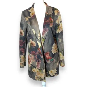 Soft Surroundings Devine Open Front Faux Suede Jacket, Small