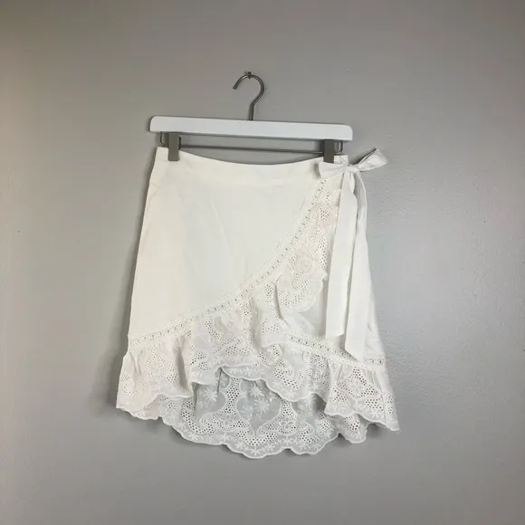 Somedays Lovin Ivory Eyelet Wrap Skirt
