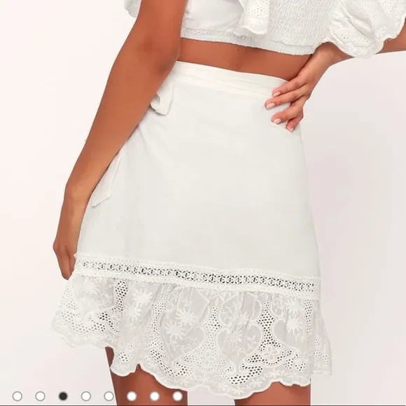 Somedays Lovin Ivory Eyelet Wrap Skirt