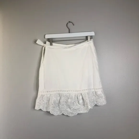 Somedays Lovin Ivory Eyelet Wrap Skirt