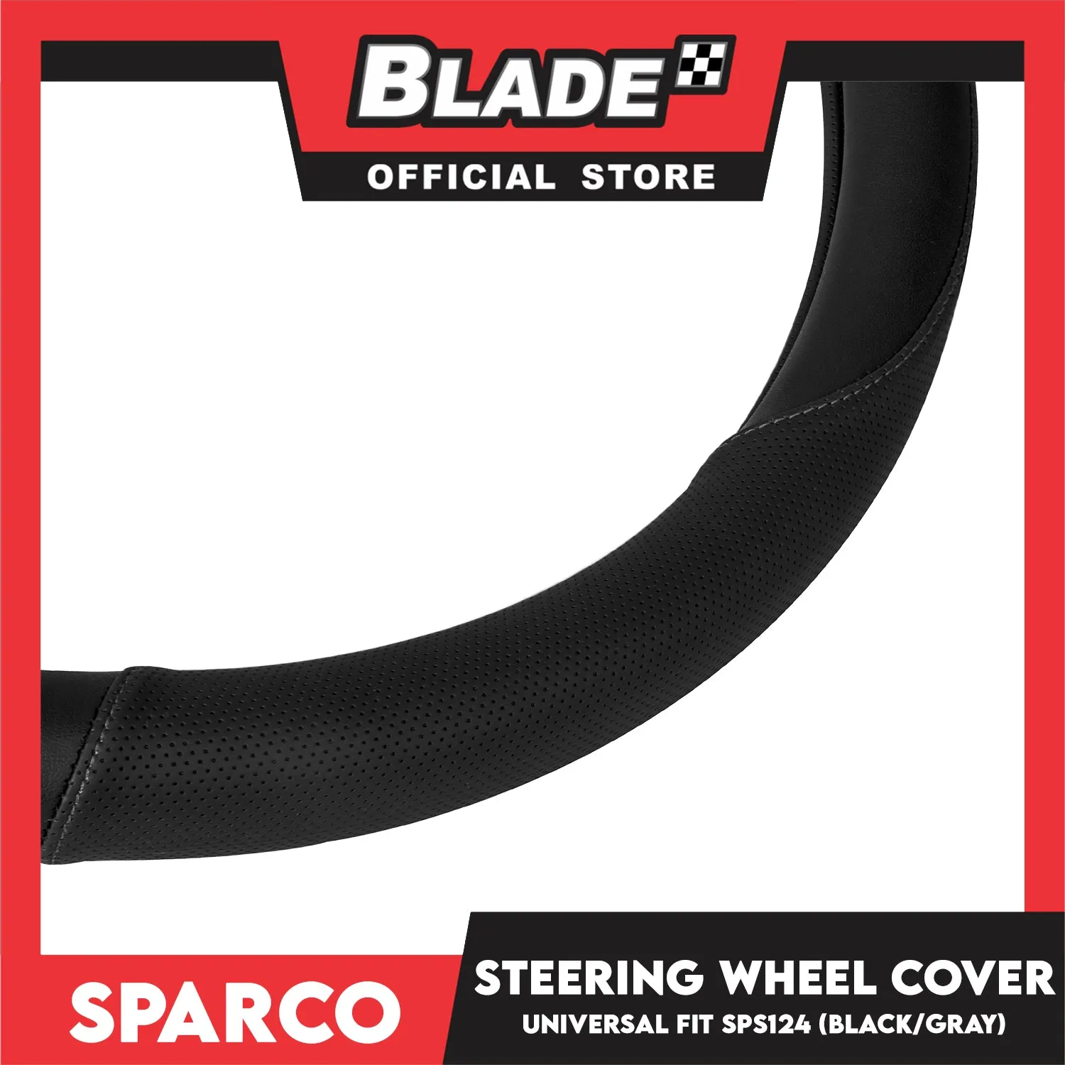 Sparco Corsa Steering Wheel Cover SPS124 (Black With Gray)