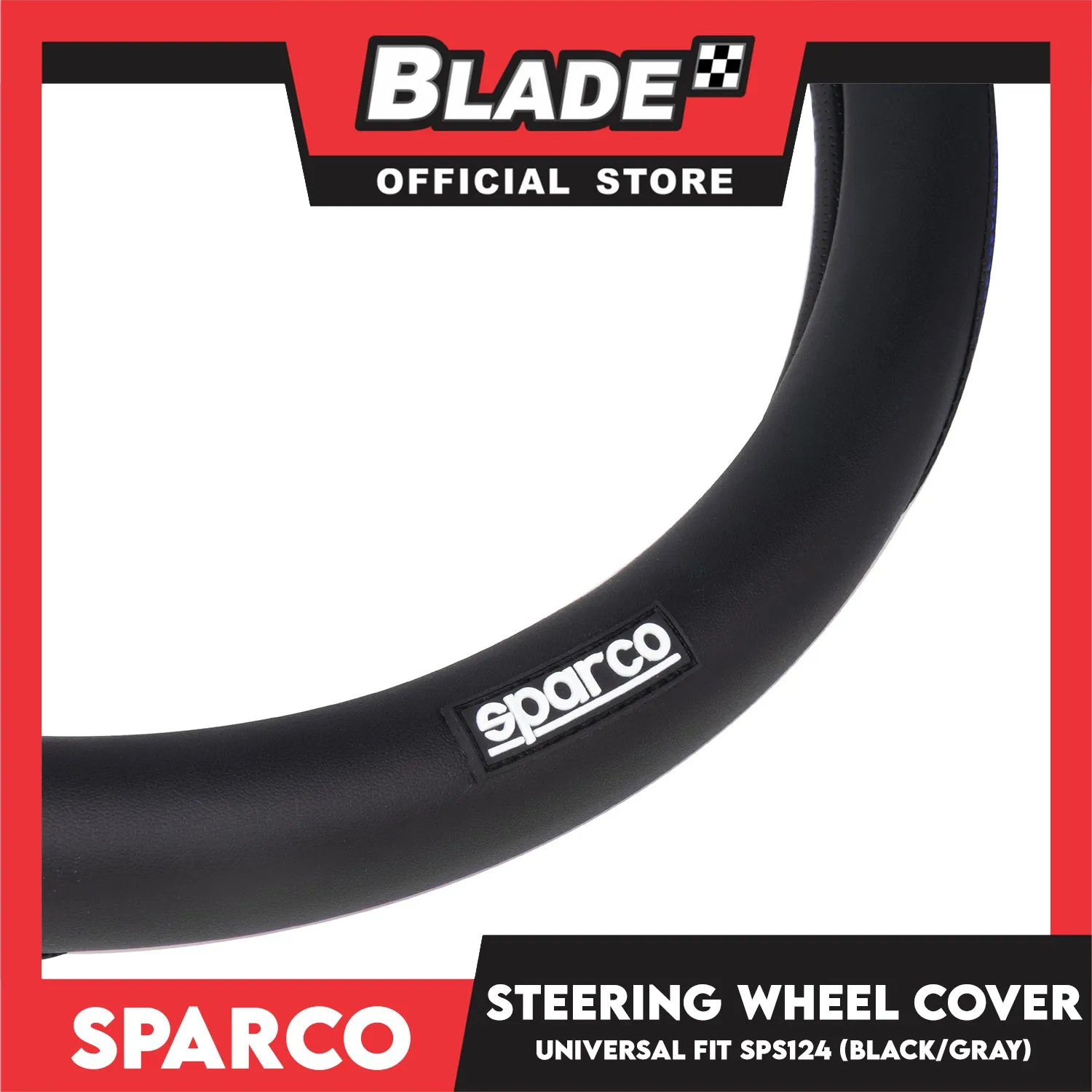 Sparco Corsa Steering Wheel Cover SPS124 (Black With Gray)