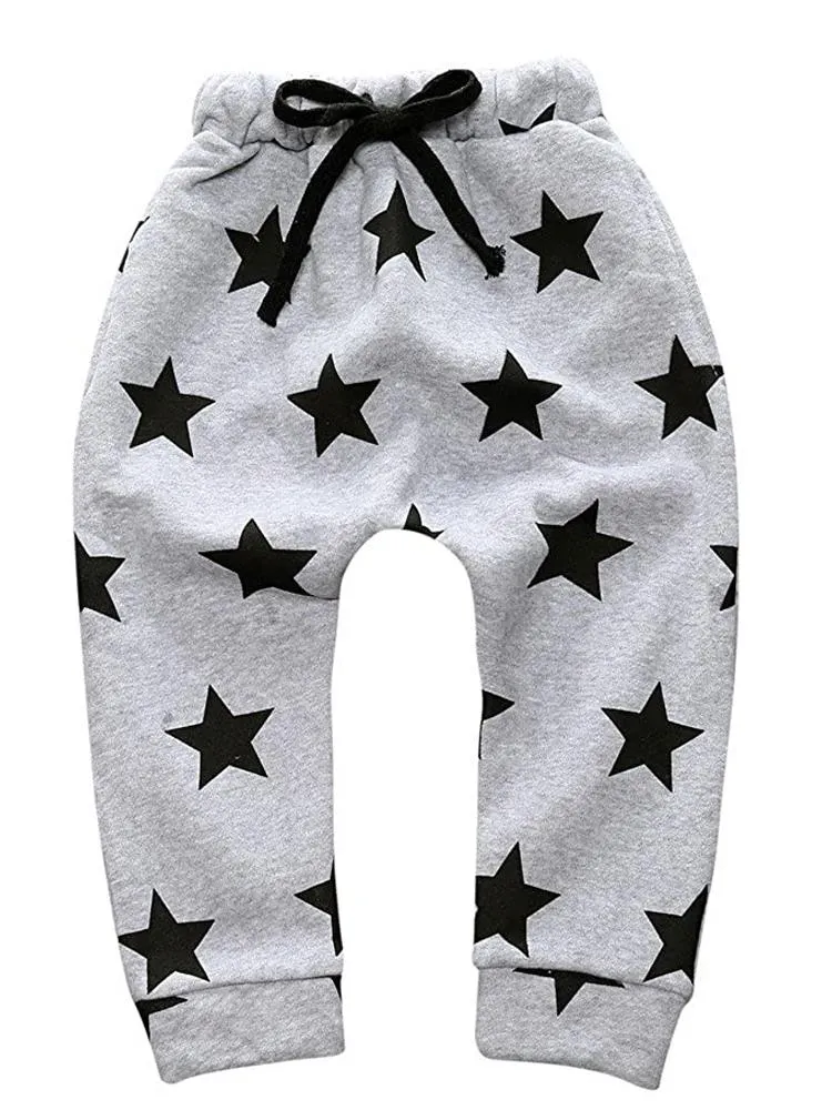 Star Print Grey Boys/ Girls Jogger Bottoms