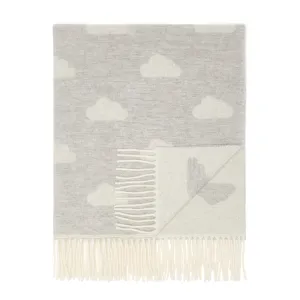 Super Soft Merino Baby Blanket - Light Grey