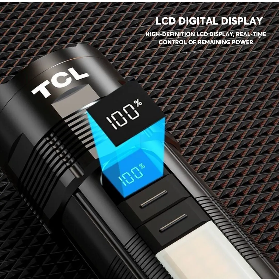 TCL Strong Light Flashlight 3000 LUMENS 10600mah Torch