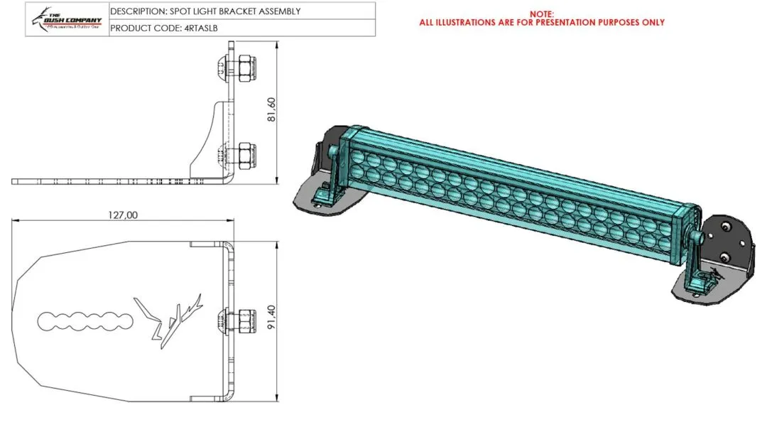 The Bush Company Light Bar Bracket