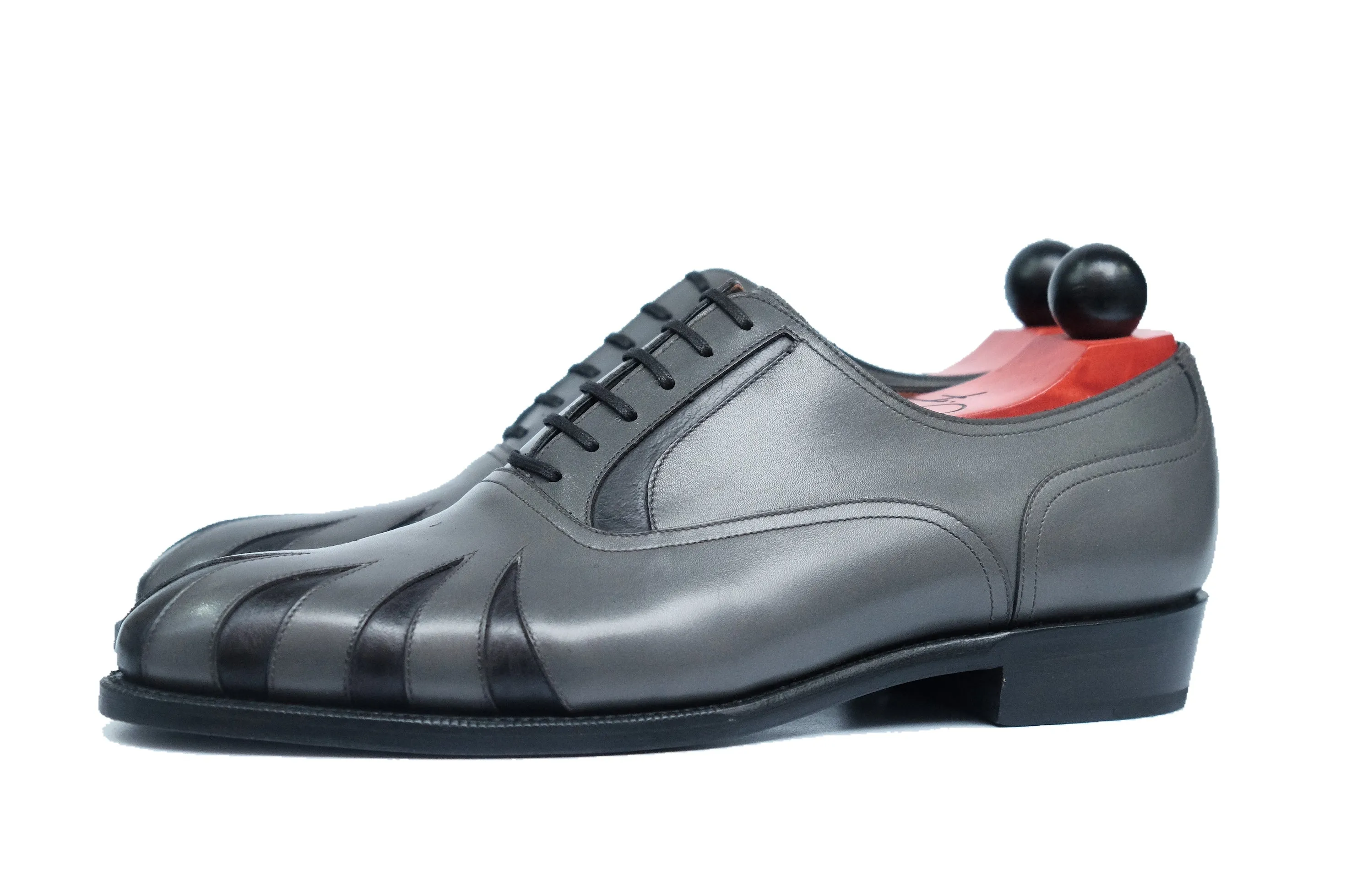 Tiger's Claw - MTO - Light Grey Calf / Dark Grey Calf - NGT Last - Single Leather Sole