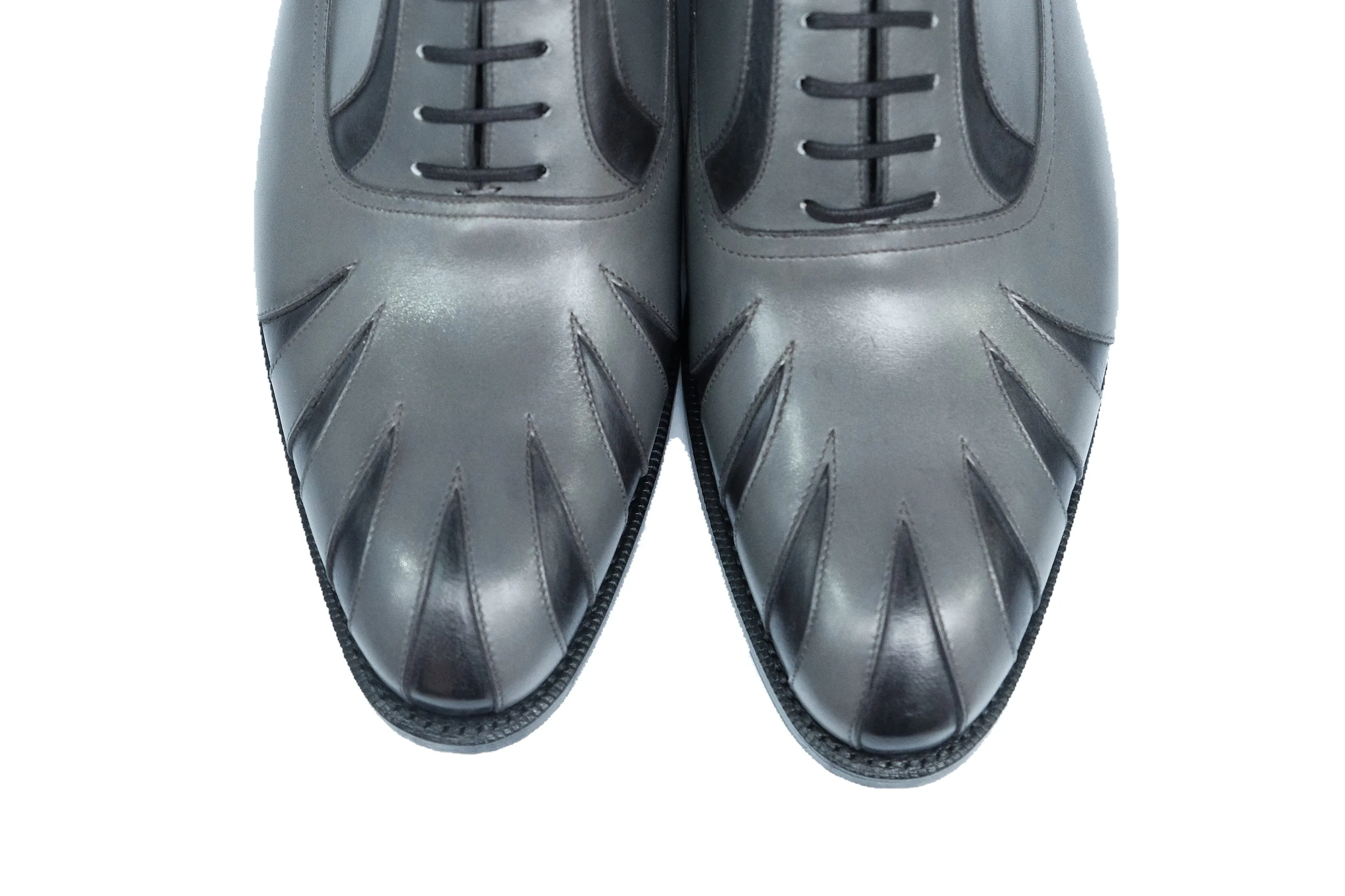Tiger's Claw - MTO - Light Grey Calf / Dark Grey Calf - NGT Last - Single Leather Sole