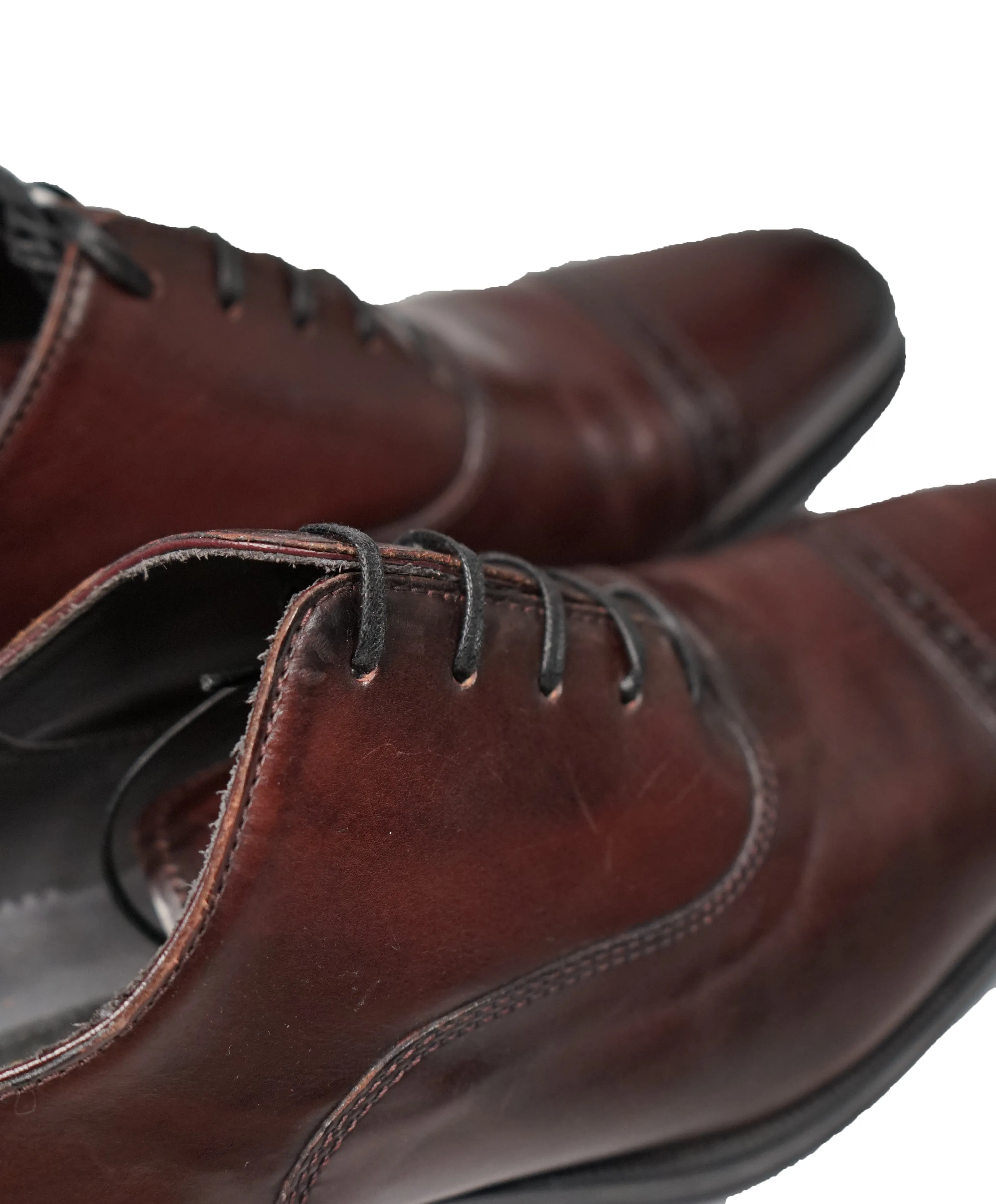 TO BOOT NEW YORK - “DEREK” Burgundy Oxblood Brogue Cap Oxfords - 7.5