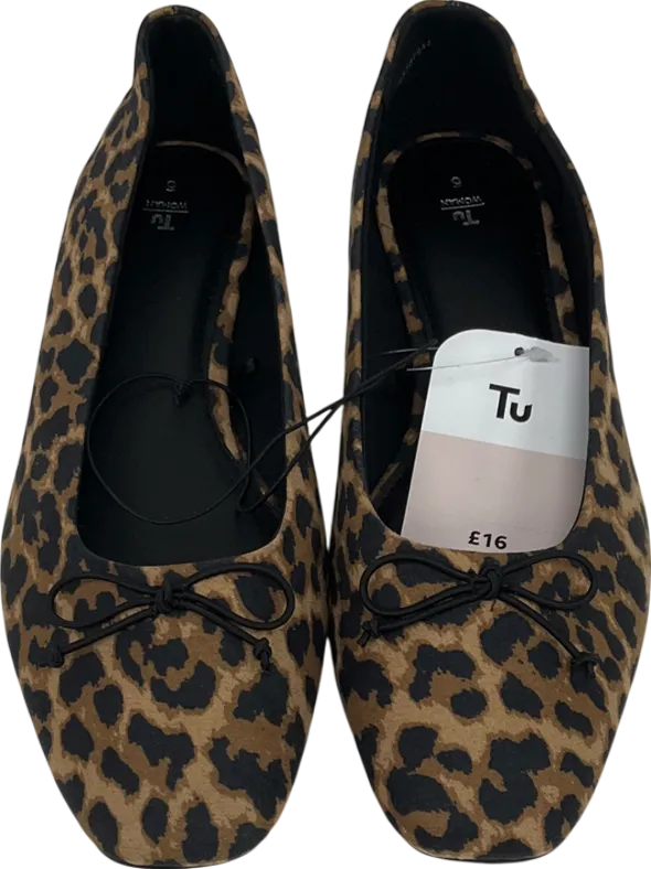 TU Sainsburys Brown Leopard Print Pumps UK 5 EU 38 👠