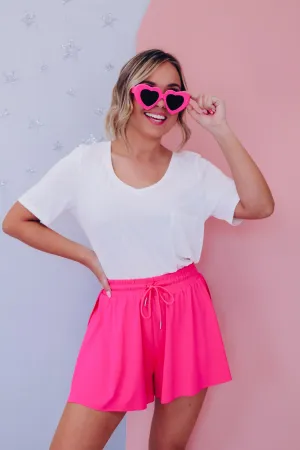Two In One Active Shorts - Pink