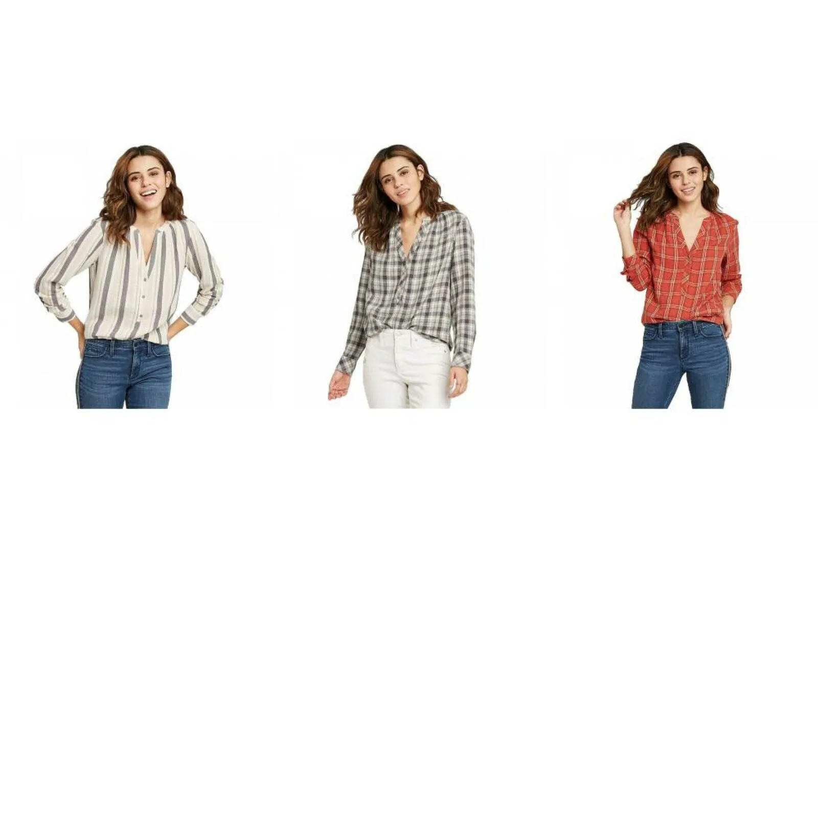 Universal Thread Women's Long Sleeve Button Front Tunic Blouse