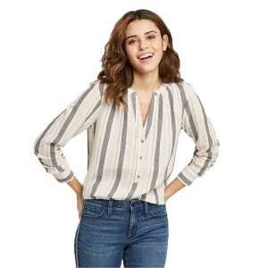 Universal Thread Women's Long Sleeve Button Front Tunic Blouse