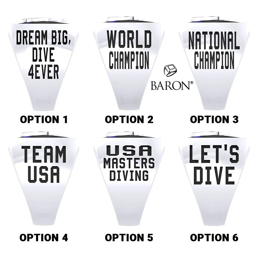 USA Masters Diving 2021 Championship Ring - Design 2.4.A