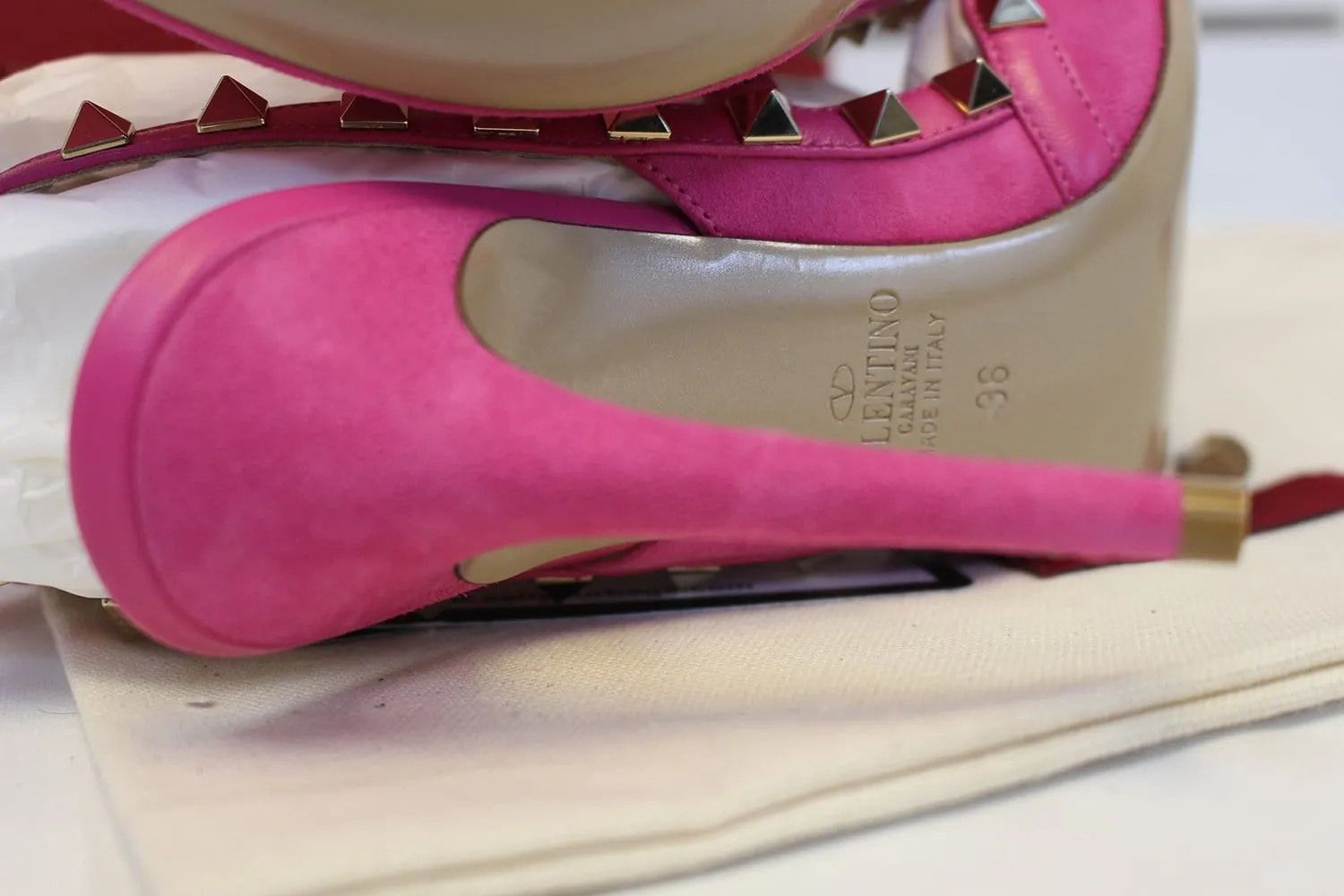 Valentino Garavani Rockstud Ankle Strap Pumps Size 6 - Last Call