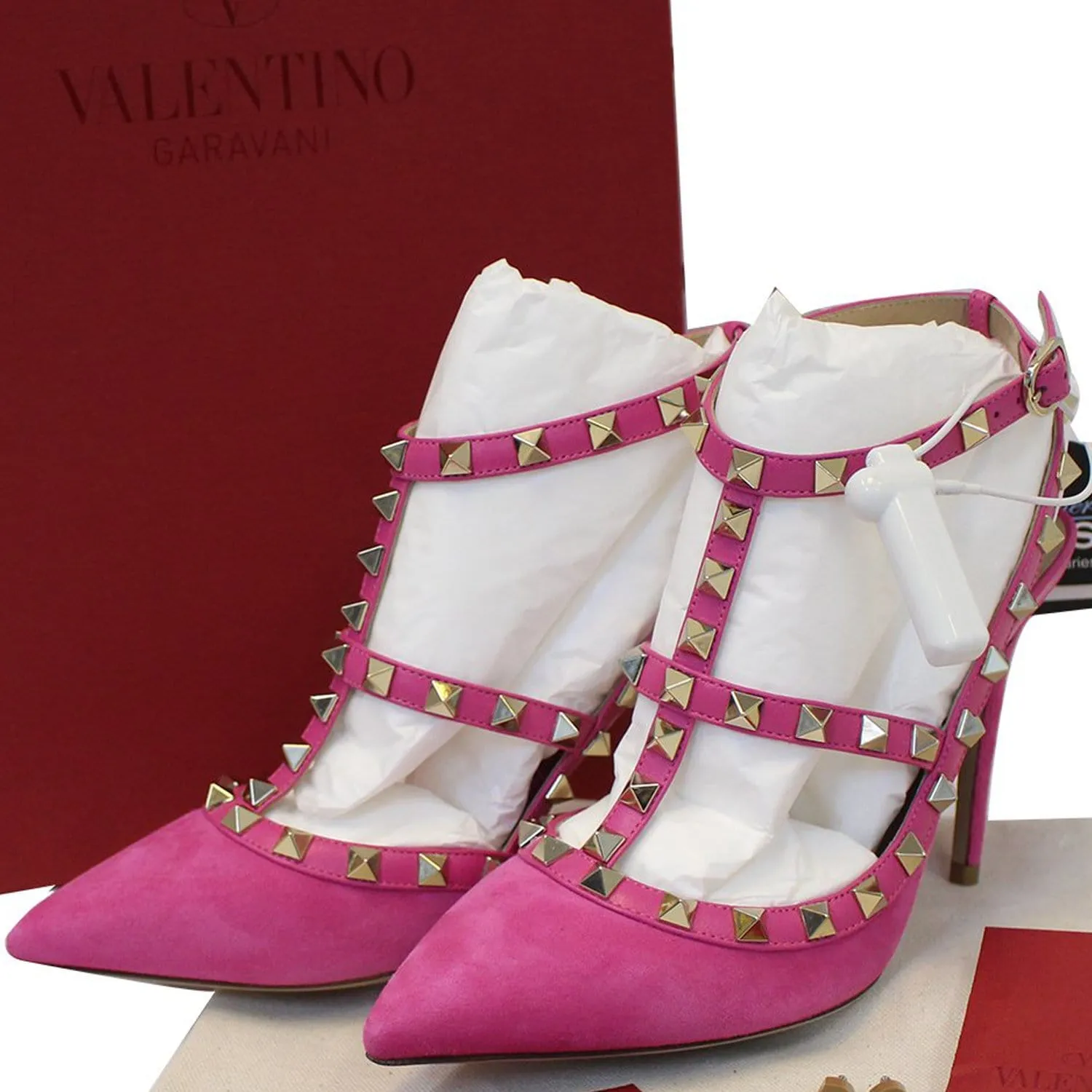 Valentino Garavani Rockstud Ankle Strap Pumps Size 6 - Last Call