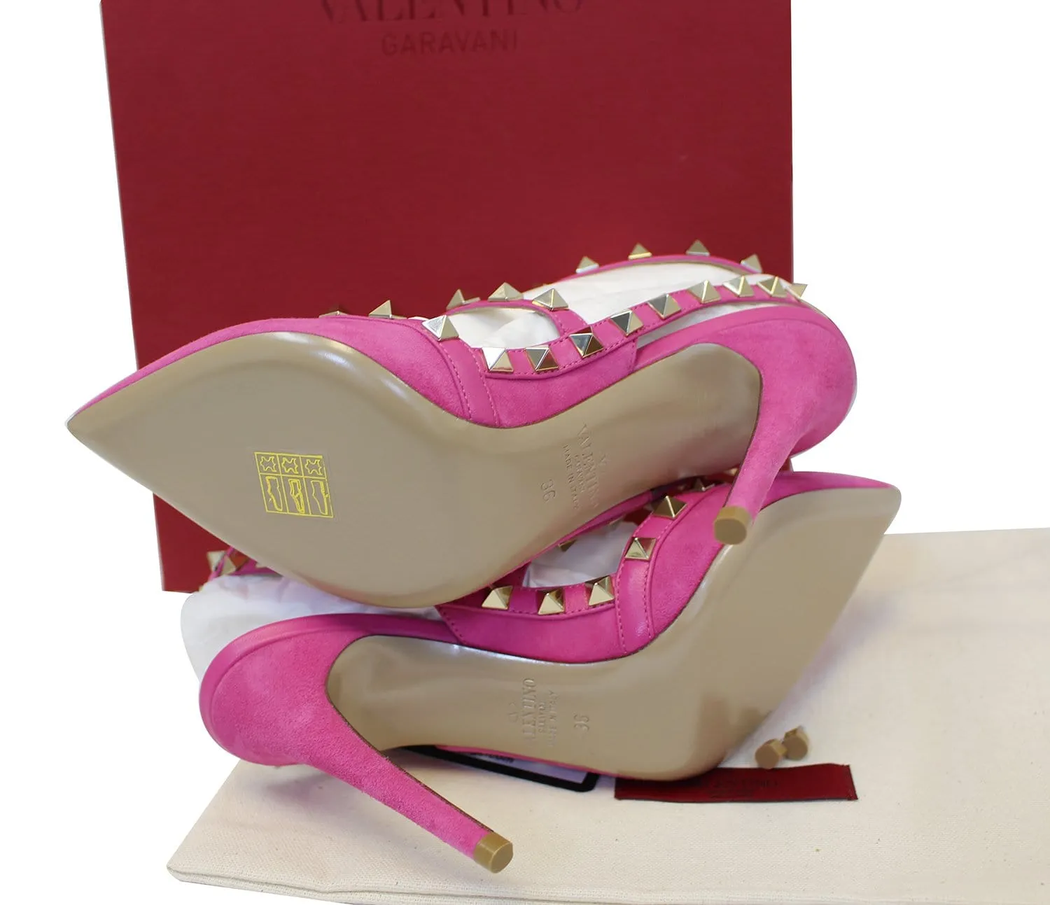 Valentino Garavani Rockstud Ankle Strap Pumps Size 6 - Last Call