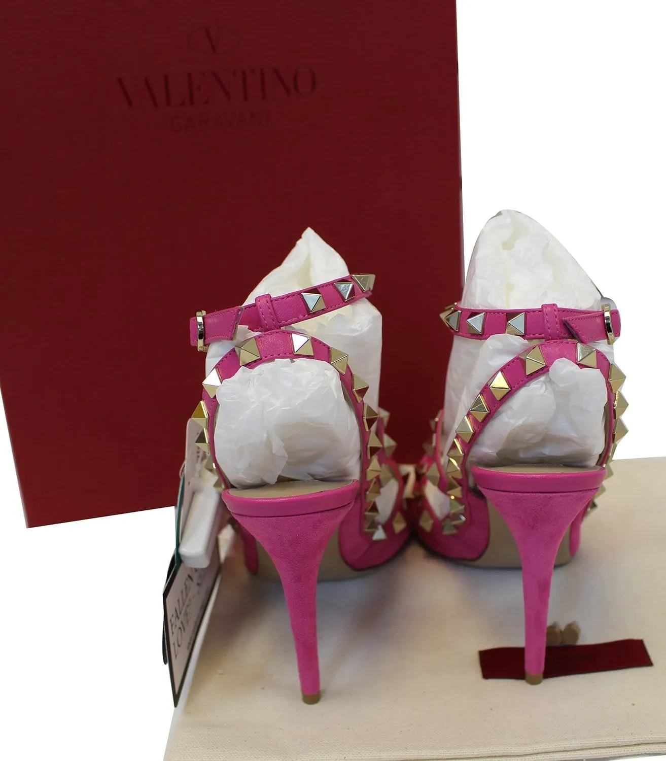 Valentino Garavani Rockstud Ankle Strap Pumps Size 6 - Last Call
