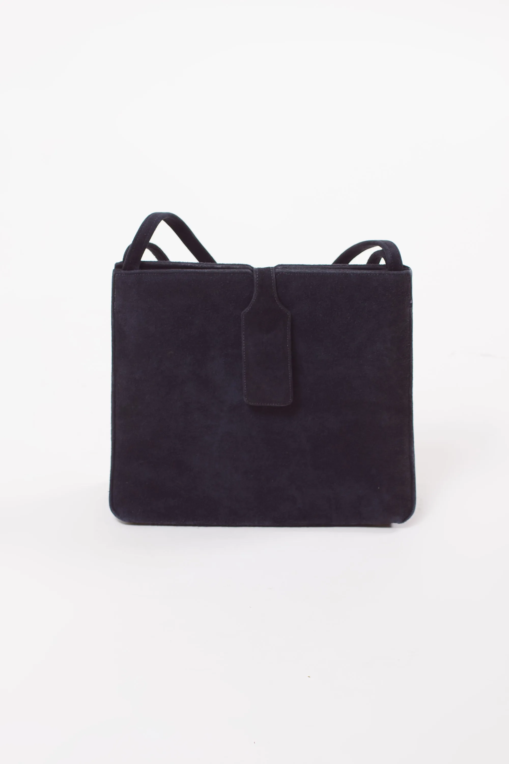 Vintage Blue Suede Lennox Handbag
