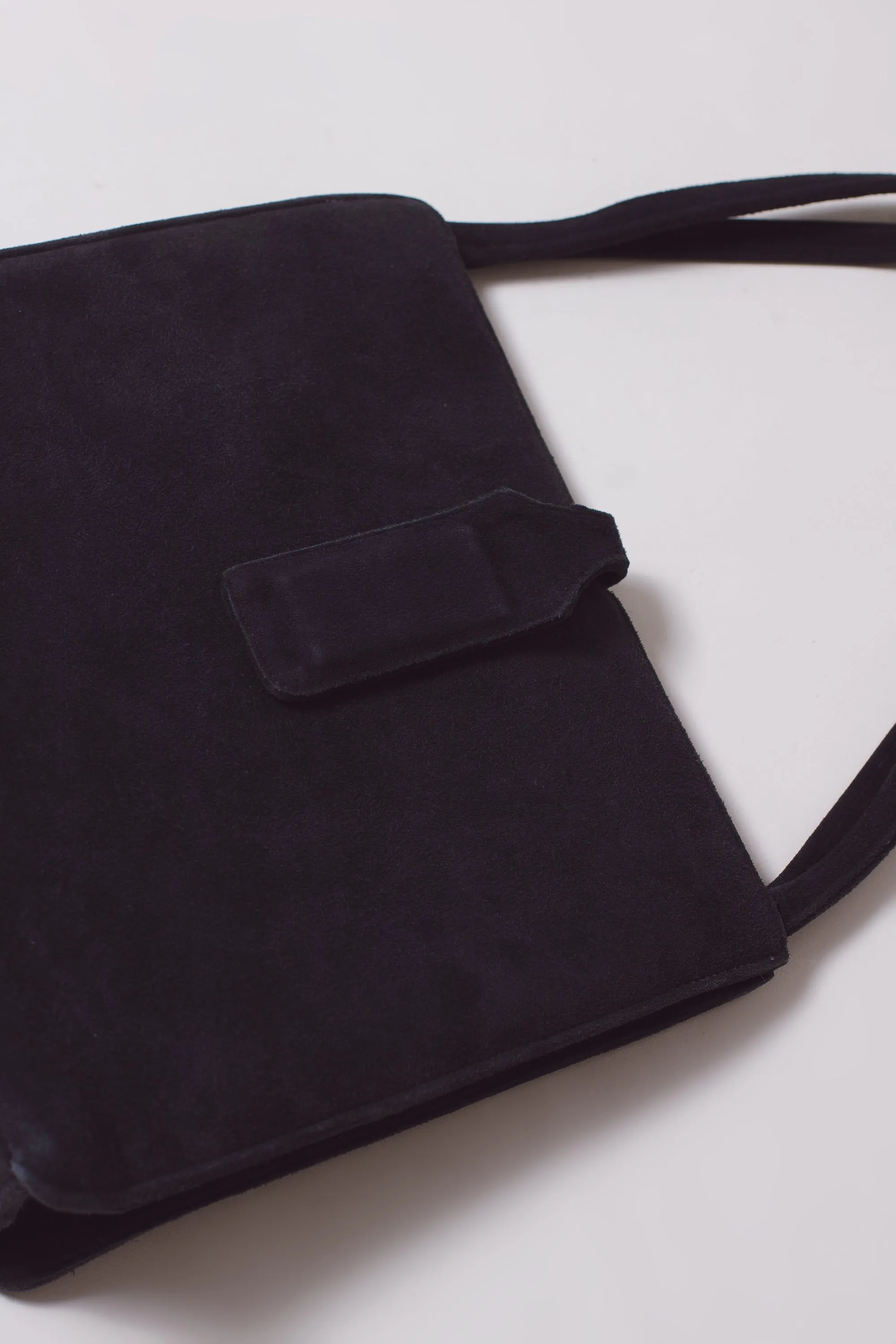 Vintage Blue Suede Lennox Handbag