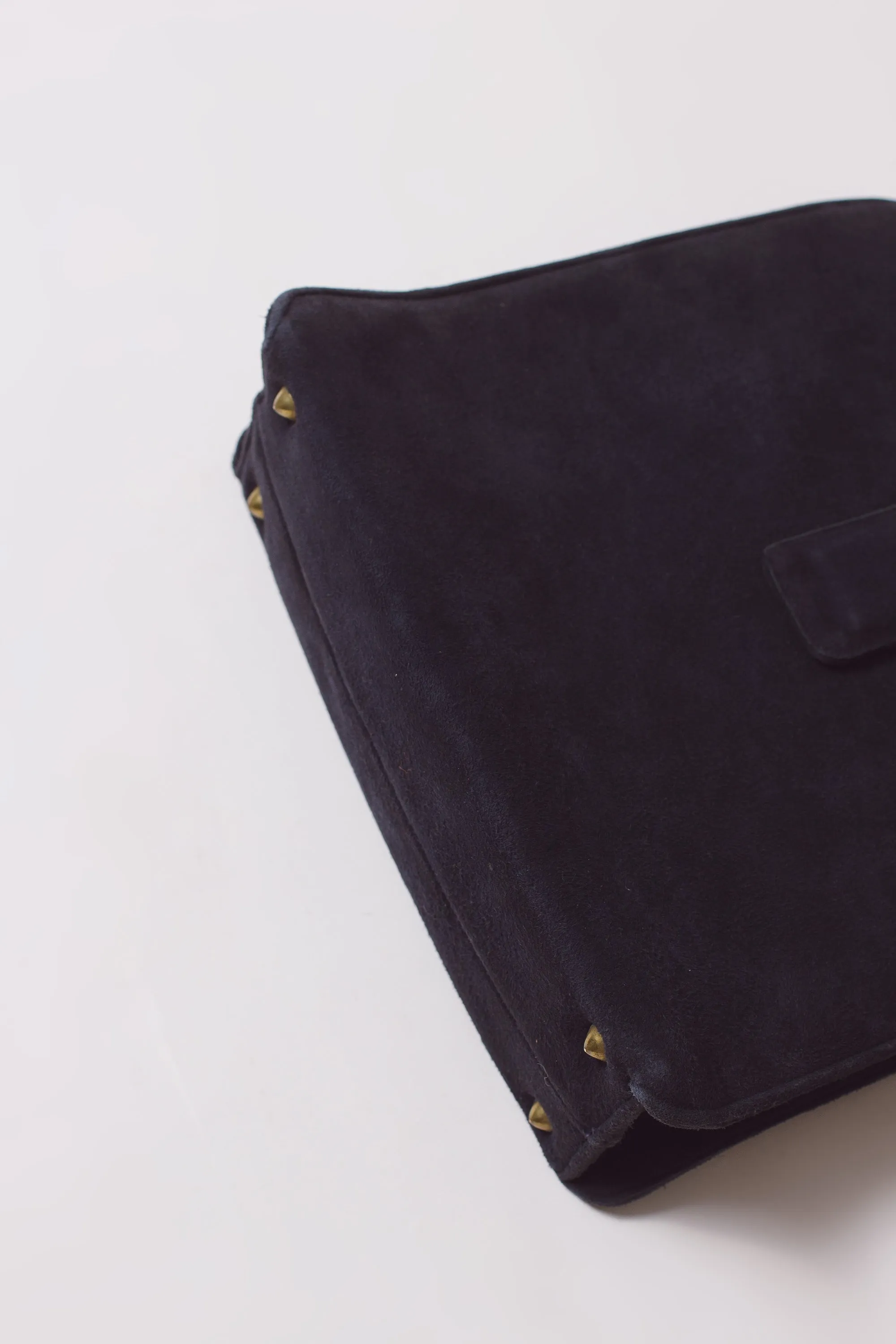 Vintage Blue Suede Lennox Handbag