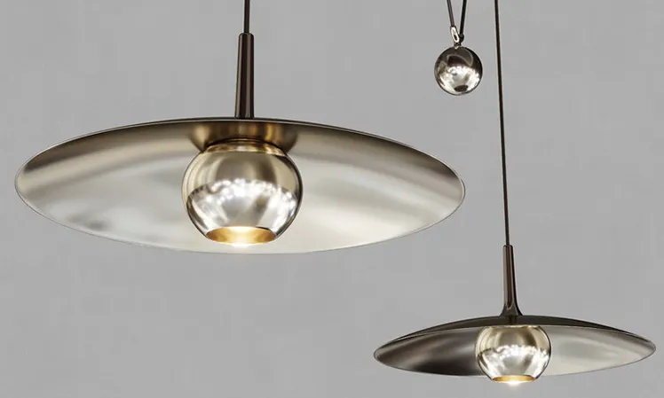 Vintage Counterweight Adjustable Pendant Light Pulley