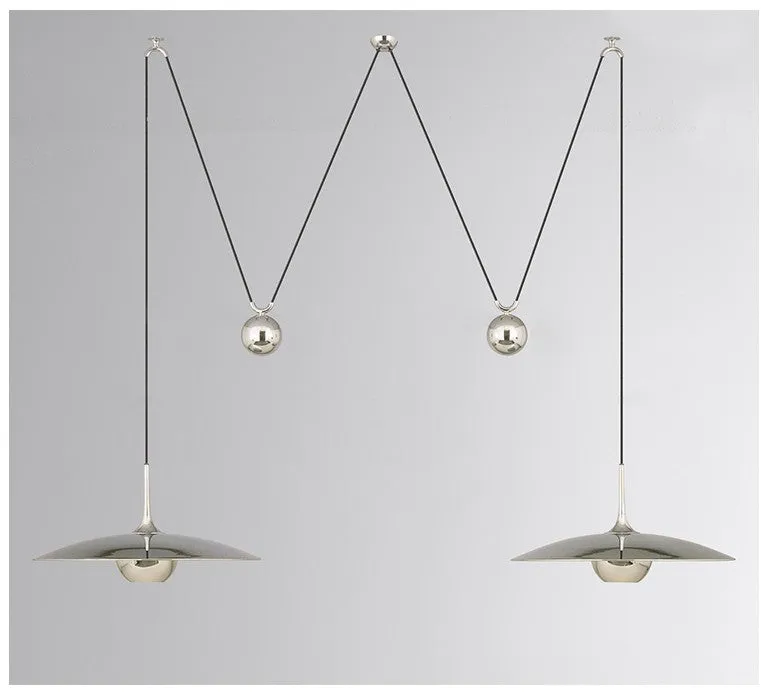 Vintage Counterweight Adjustable Pendant Light Pulley