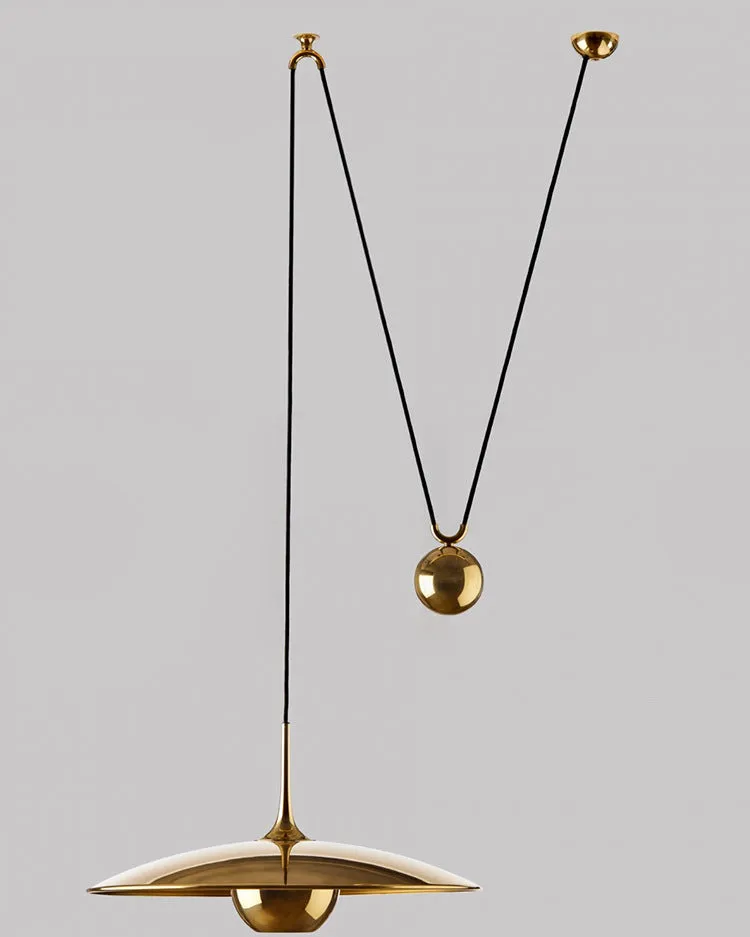 Vintage Counterweight Adjustable Pendant Light Pulley