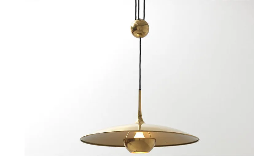 Vintage Counterweight Adjustable Pendant Light Pulley
