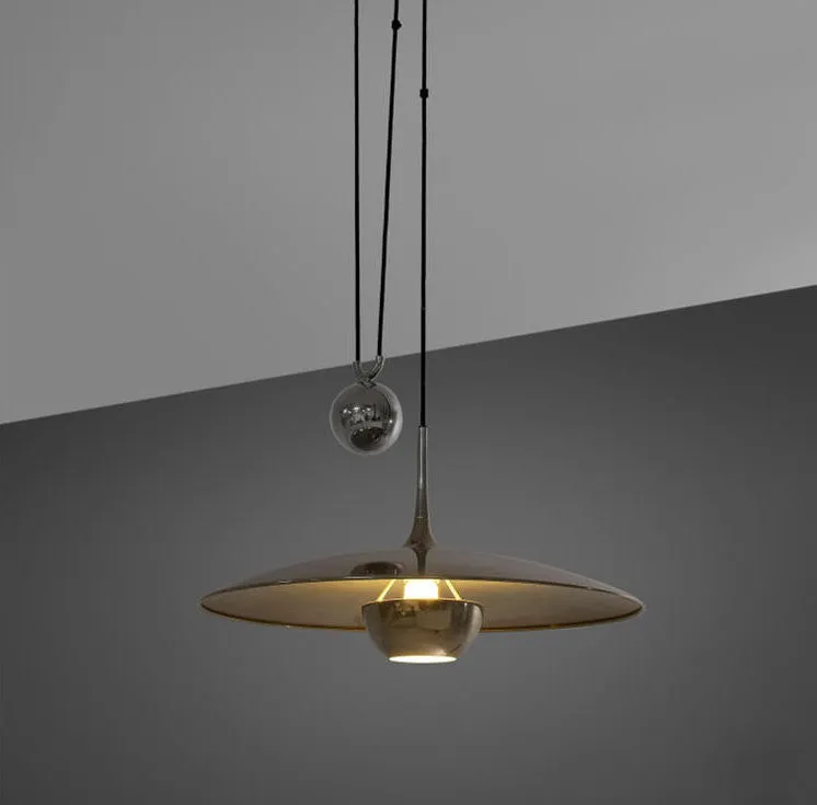 Vintage Counterweight Adjustable Pendant Light Pulley