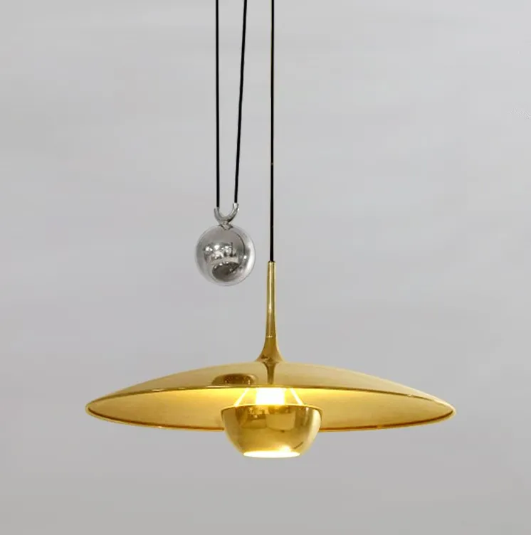 Vintage Counterweight Adjustable Pendant Light Pulley