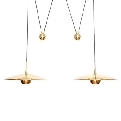 Vintage Counterweight Adjustable Pendant Light Pulley