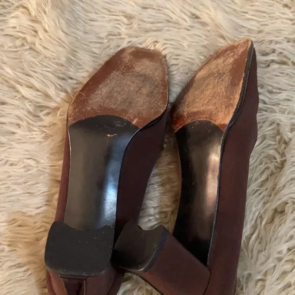Vtg Stuart Weitzman Brown Pumps Sz 5.5