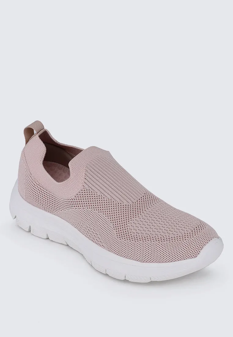 WalkEase Comfy Sneakers In Pink